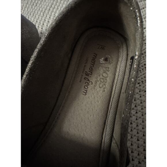 Bobs By Skechers Pewter Memory Foam Slip On Shoes 32879 Women's Size 7 Luxe - Picture 3 of 8